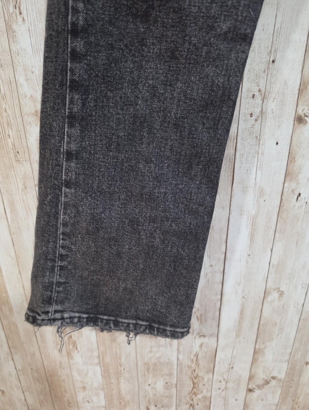 Anine Bing Lara Frayed Black Jeans 29 - Picture 3 of 6